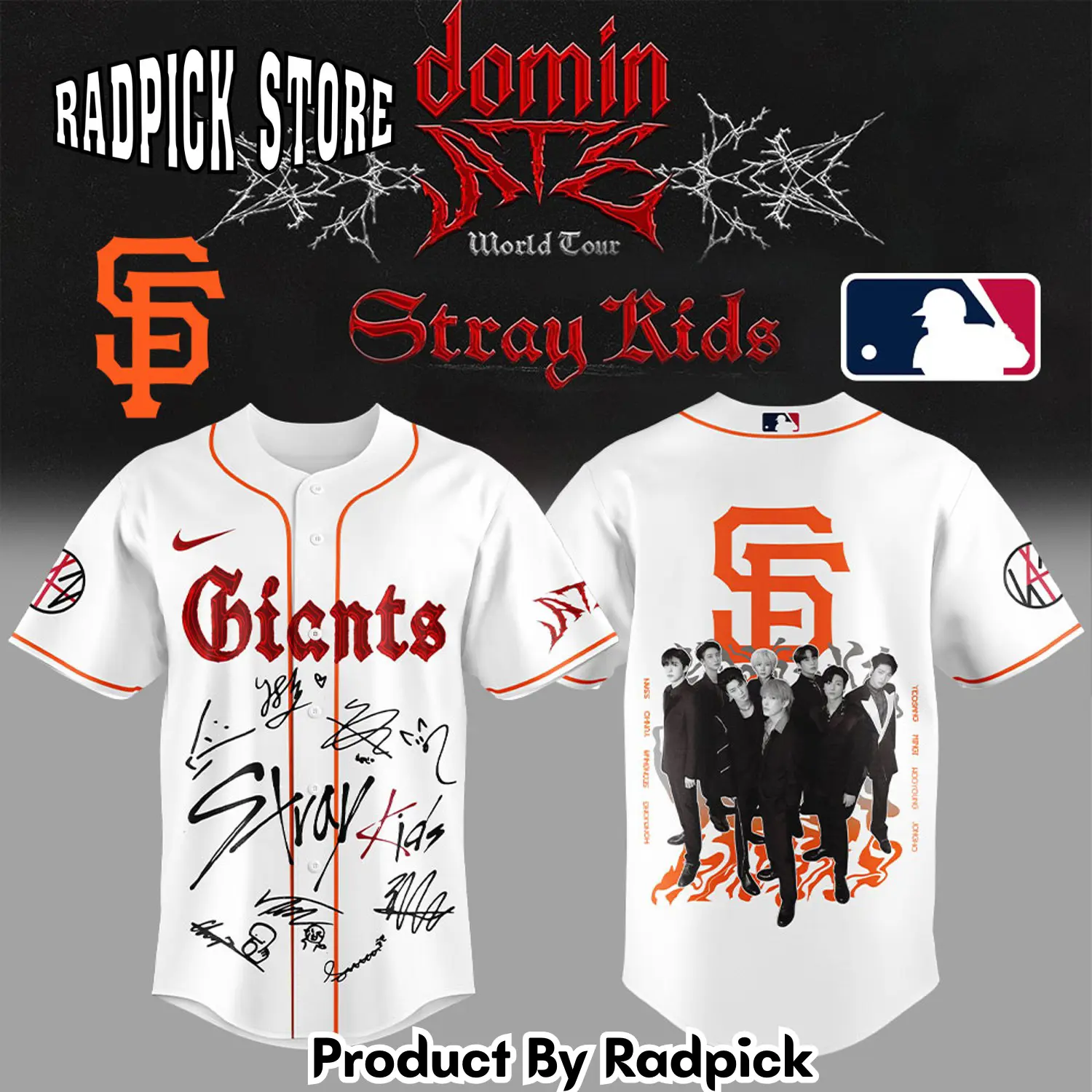 Radpick san francisco giants x ate show signature white v2 combo baseball jersey rp127137